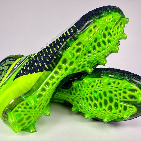 Nike Alpha Menace Elite 2 Flyknit Seattle Seahawks Men’s Football Cleats - Picture 7 of 11